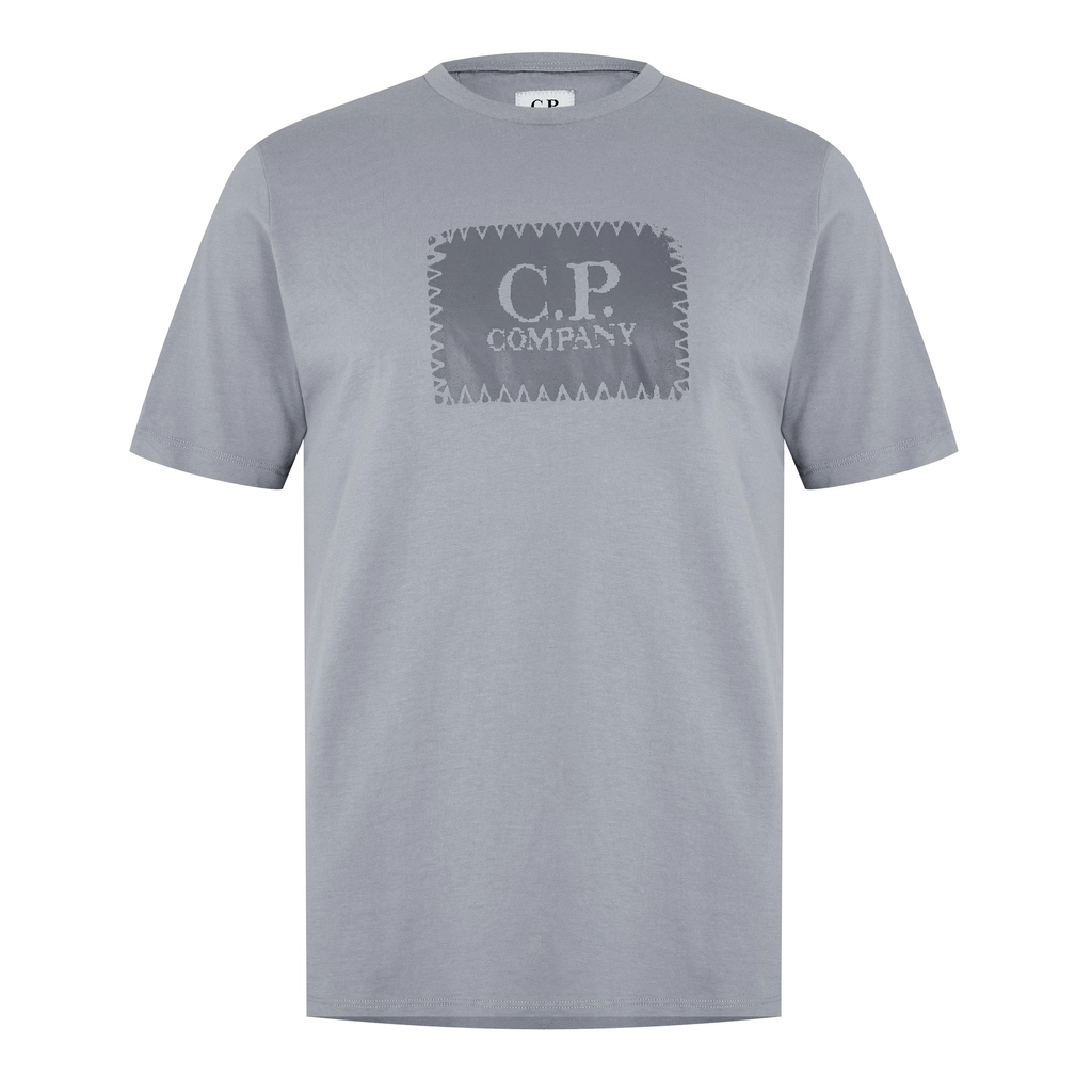 CP Company Block Logo T Shirt - Griff Grey 937